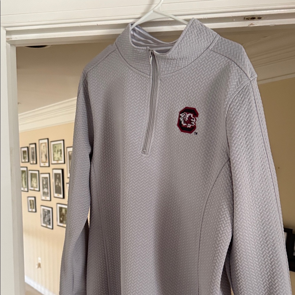 Gray Quarter-Zip Sweatshirt